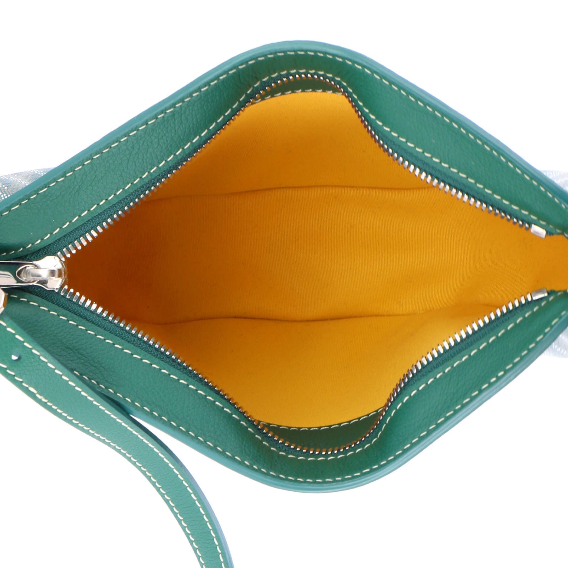 Hirondelle Shoulder Bag Coated Canvas and Leather, Alternate, color, Green