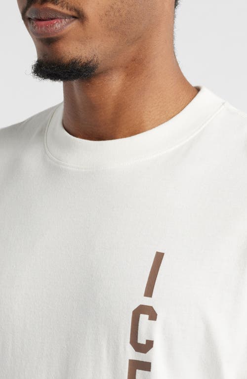 Icecream Oversize Spray Graphic T-shirt In White
