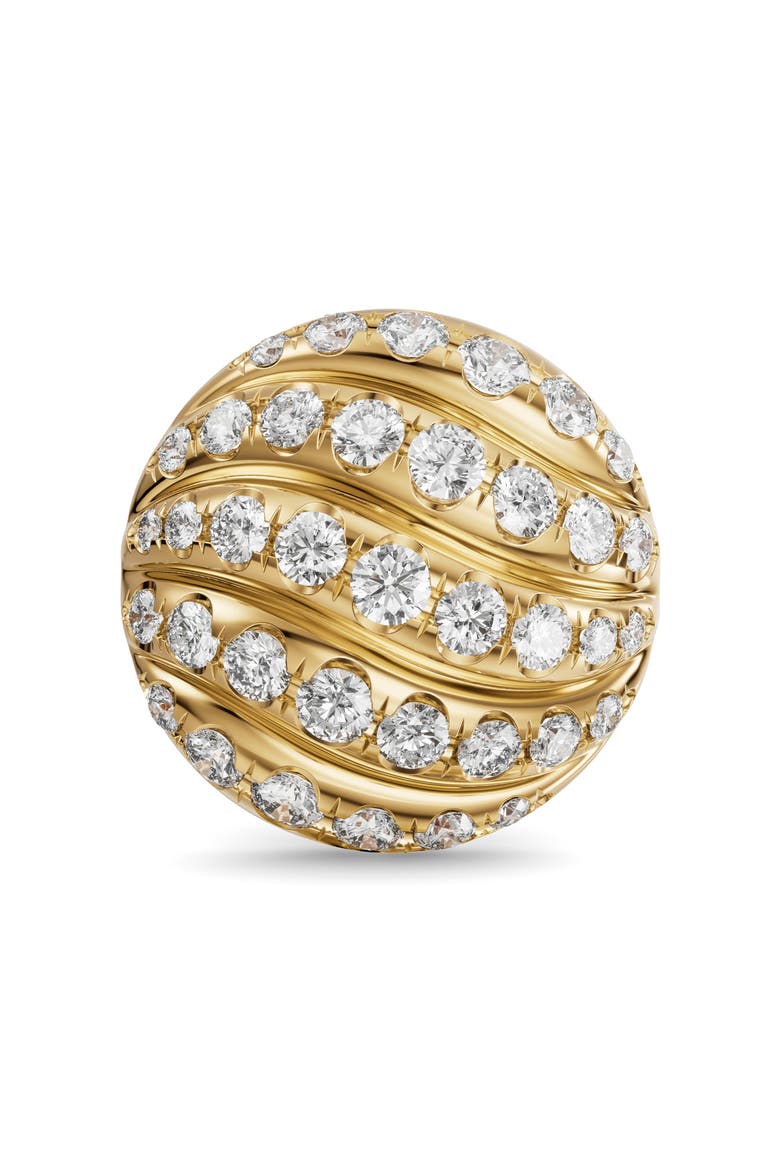 Sculpted Cable 18k Gold Diamond Stud Earrings, Alternate, color, GOLD