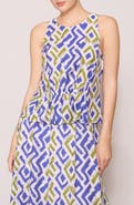 MELLODAY Geo Print Faux Peplum Tank