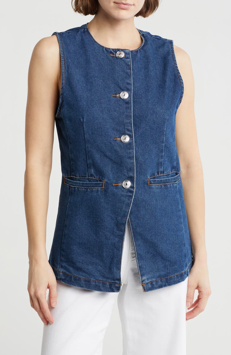 Vigoss Denim Suit Vest, Main, color,