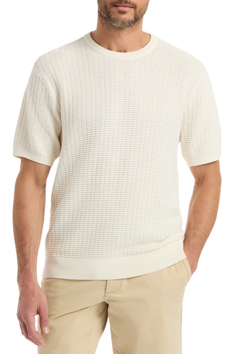Luis Short Sleeve Sweater, Main, color, OFFWHITE