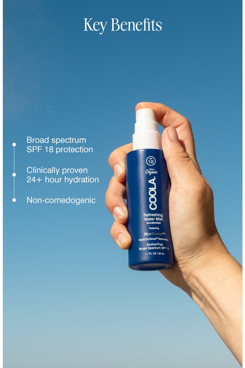 Suncare Refreshing Water Mist SPF 18 Sunscreen, Alternate, color, NO COLOR