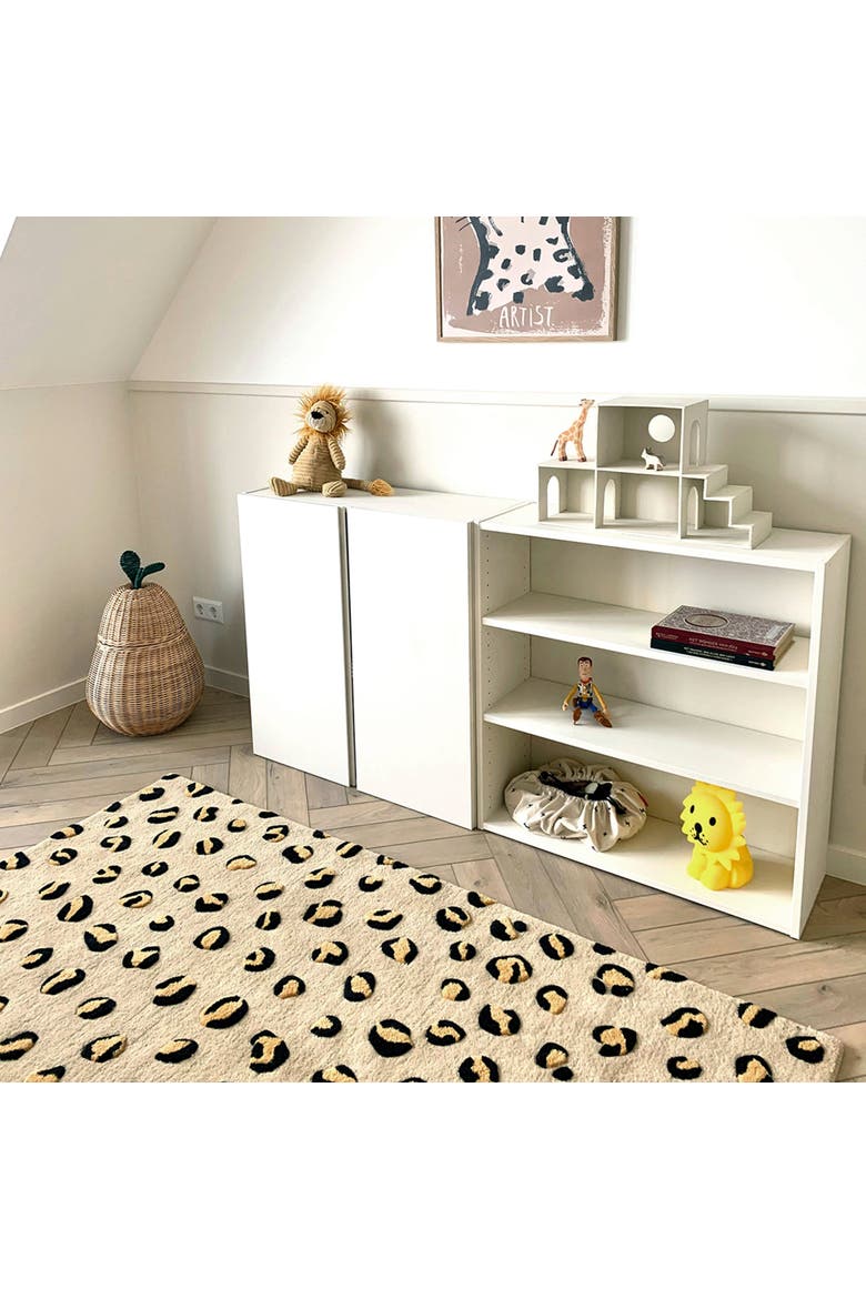Leopard Rug, Alternate, color, Beige / Brown and Black Print
