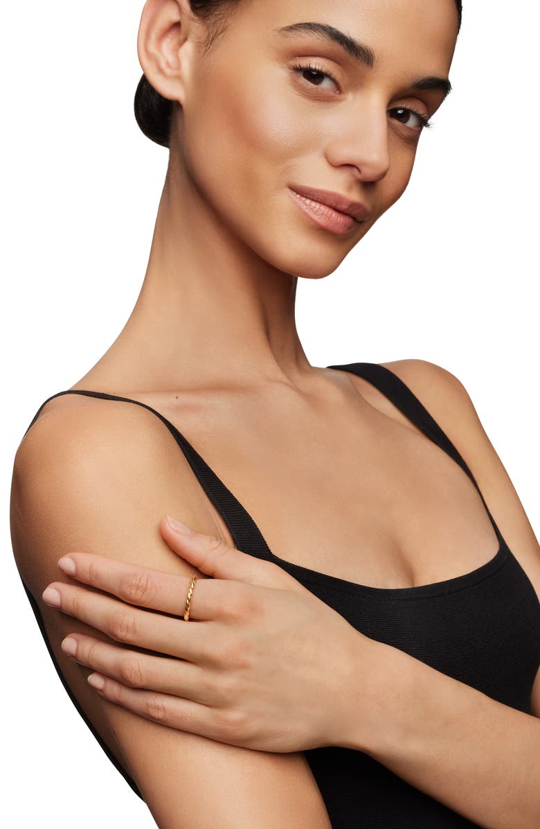 David Yurman Paveflex Ring in 18K Gold, 2.7mm, Alternate, color, Yellow Gold