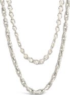 Sterling Forever Amadea Imitation Pearl Multistrand Necklace