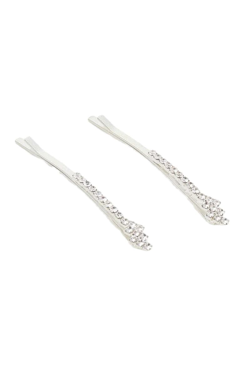 Zig Zag Sparkle Hair Pin, Main, color, Silver