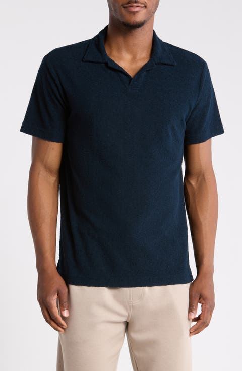 Johnny Collar Cotton Terry Cloth Polo