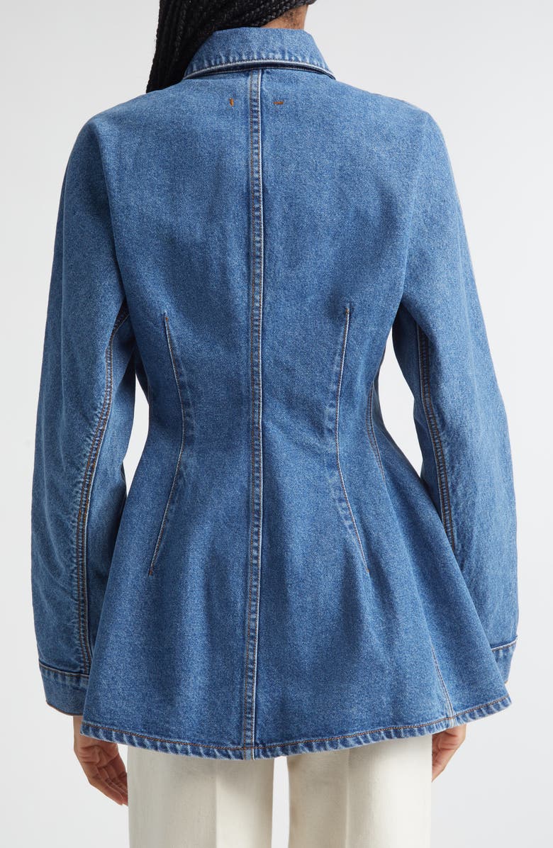 OSSOU Cinch Denim Shirt Jacket, Alternate, color, Horizon Wash