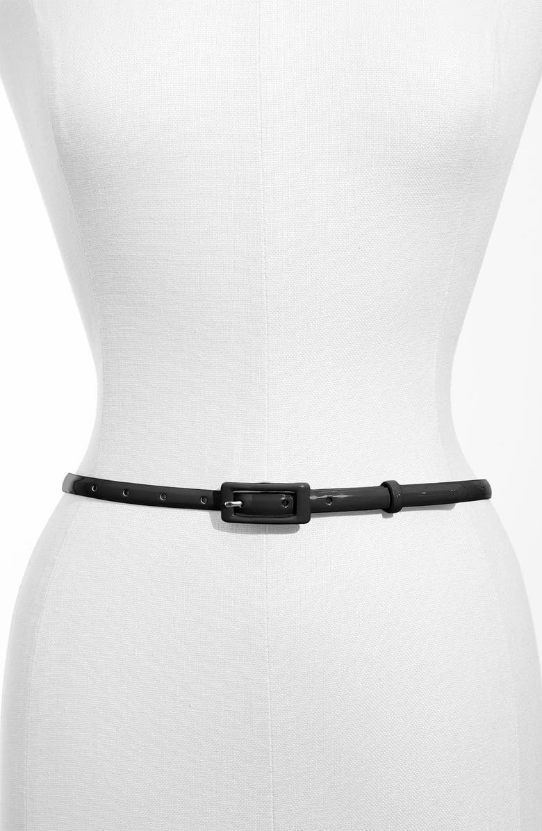 Another Line 'Updated' Skinny Patent Belt, Main, color,
