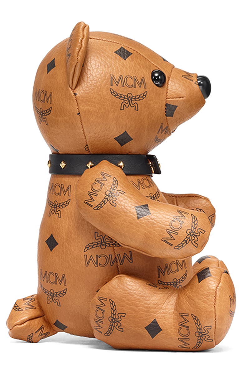 MCM Visetos Coated Canvas Teddy Bear, Alternate, color,