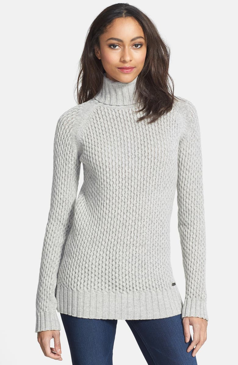 Barbour Lambswool Circle Knit Turtleneck Sweater, Main, color, 