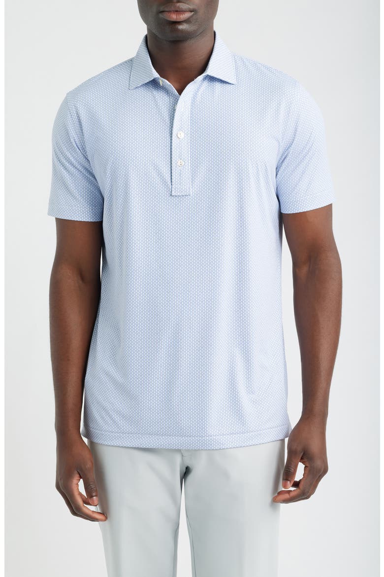 Microprint Performance Jersey Polo, Main, color, WHITE