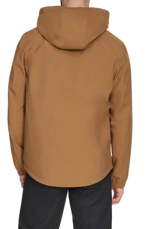 Levi's Men's Hooded Rain Jacket In Worker Brown