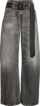 Acne Studios Page Gothik Belted Relaxed Fit Jeans