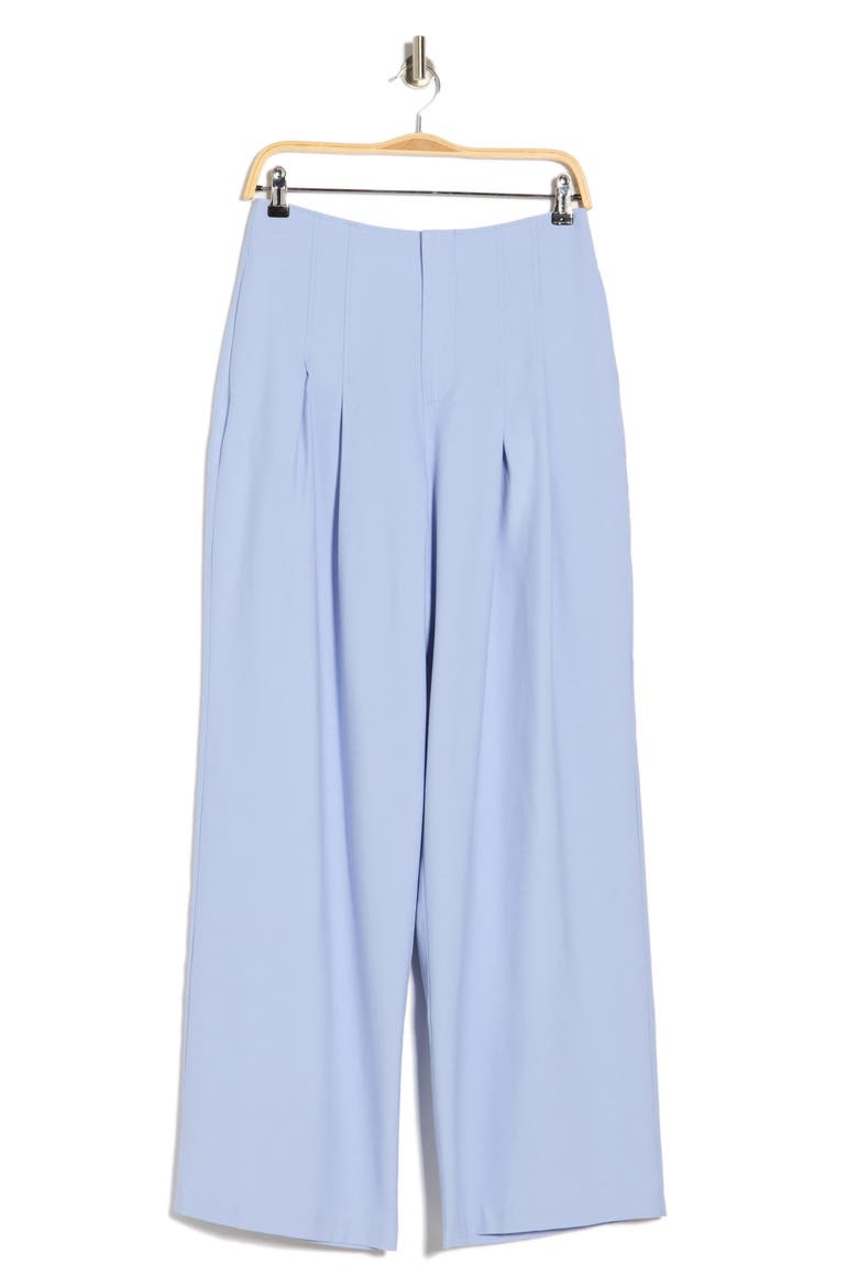 High Rise Pleated Wide Leg Pants, Alternate, color, BLUE