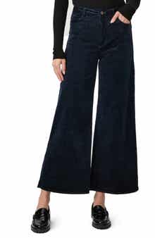 PAIGE Harper High Waist Ankle Wide Leg Corduroy Pants