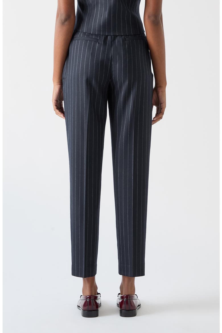 Bella Pinstripe Pants, Alternate, color, NAVY