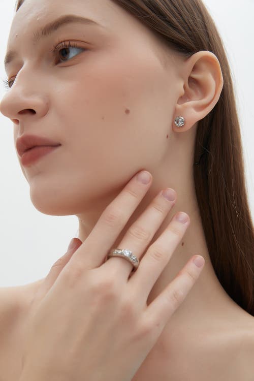 Classicharms Skyler Molten Cubic Zirconia Stud Earrings In Metallic
