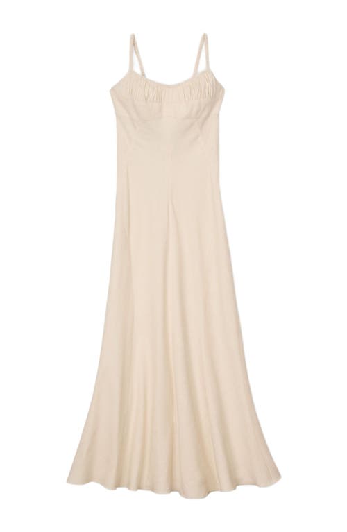 Sandro Maxi Dress With Straps In Ecru