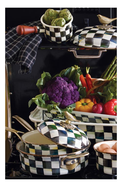 Mackenzie-childs Mackenzie Childs Courtly Check 3-quart Sautè Pan With Lid In Black