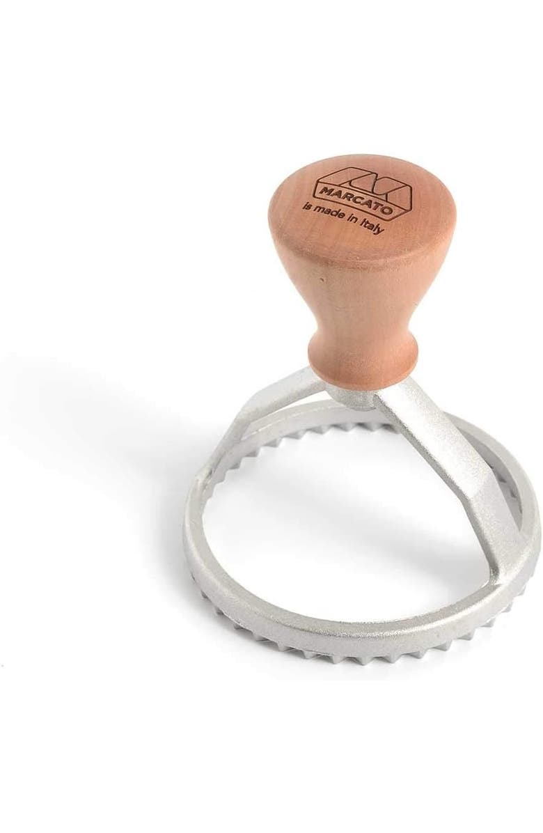 Marcato Classic Ravioli Maker Stamp, Round, 3-Inch, Main, color, Silver