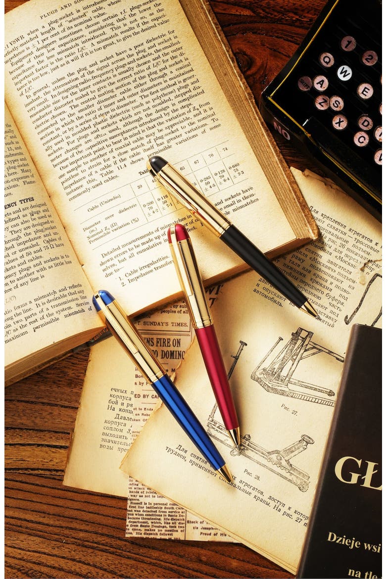 Skyline Black Gold Ballpoint Pen, Alternate, color, Black / Gold