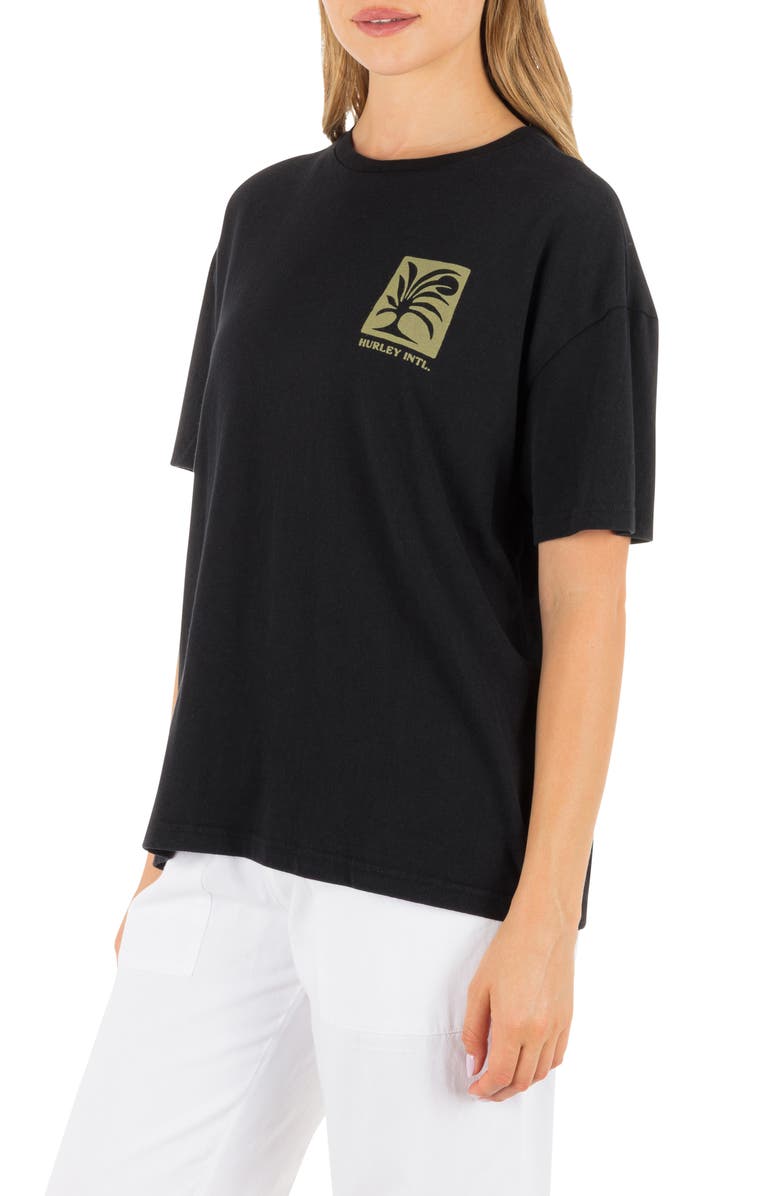 Hurley Duality Oversize Cotton Graphic Boyfriend T-Shirt, Alternate, color, 
