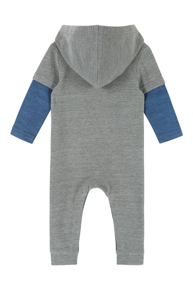 Colorblock Hooded Romper, Alternate, color, COLOR BLOCK GREY