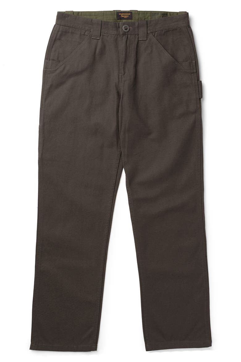 Bison Cotton Canvas Carpenter Pants, Main, color, DARKWOOD
