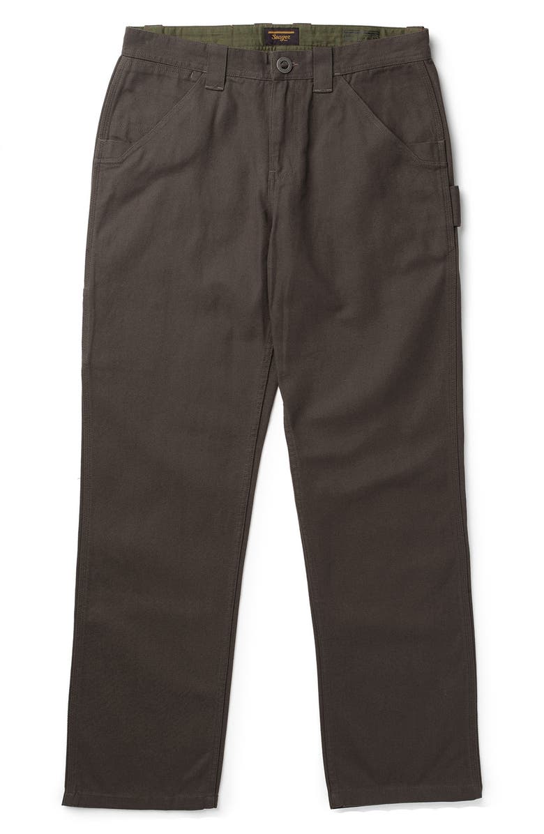 Seager Co Bison Cotton Canvas Carpenter Pants, Main, color, Darkwood
