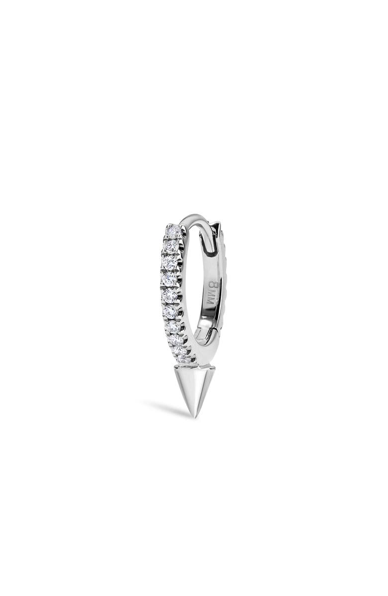 MARIA TASH Single Short Spike Diamond Eternity Clicker, Main, color, White Gold