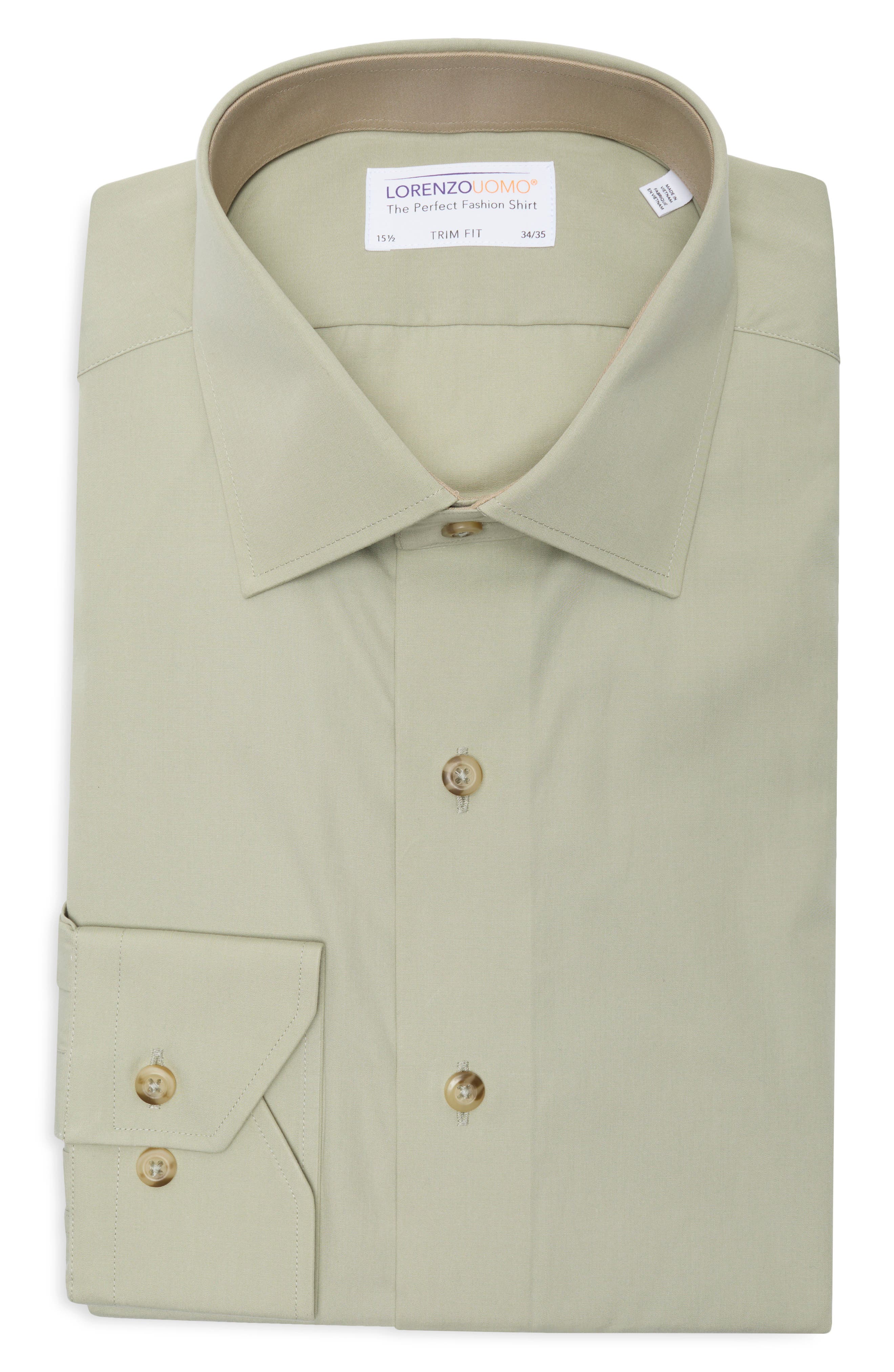 Lorenzo Uomo Trim Fit Cotton Dress Shirt