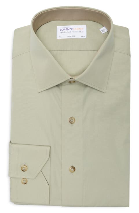 Trim Fit Cotton Dress Shirt