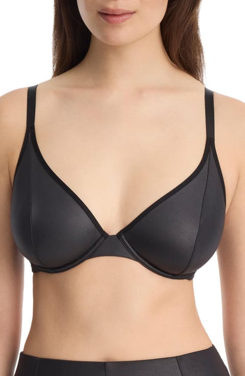 Late Night Faux Leather Unlined Underwire Bra
