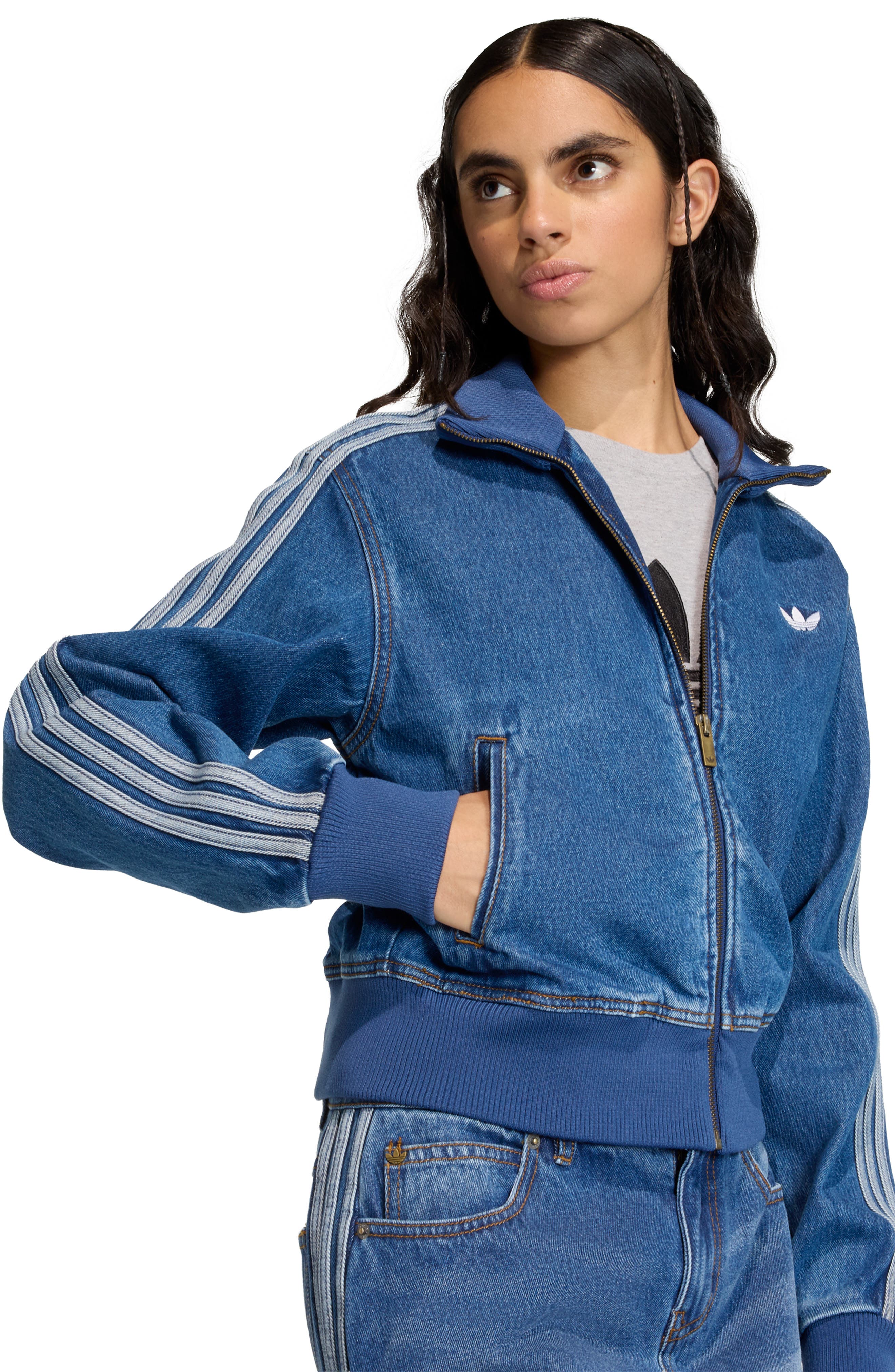 Firebird Denim Track Jacket (Women) | Nordstrom