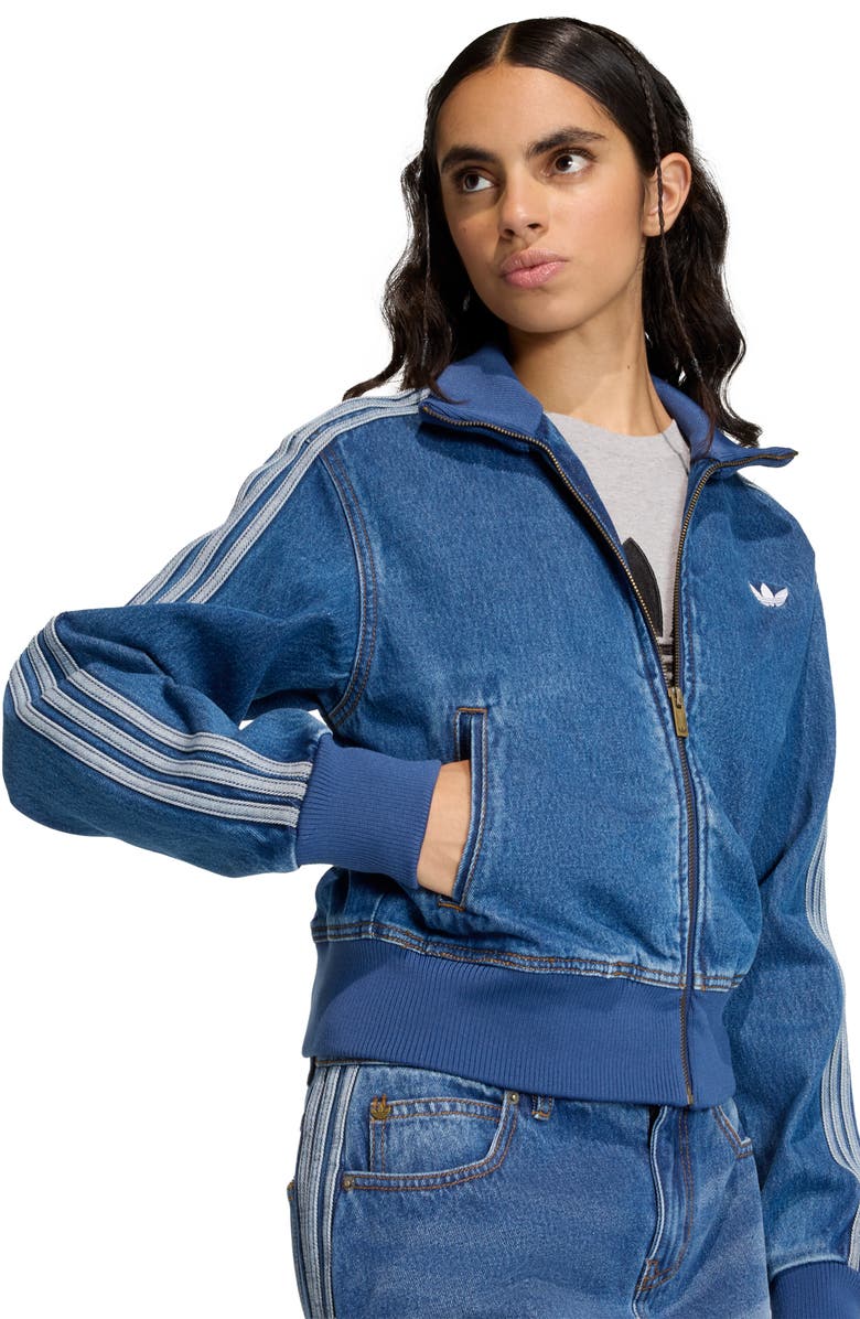 adidas Originals Firebird Denim Track Jacket, Alternate, color,