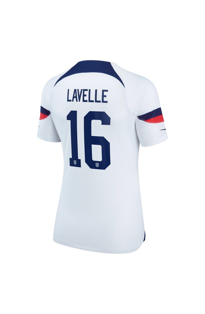 Nike Women's Nike Rose Lavelle White USWNT 2022/23 Home Breathe Stadium Replica Player Jersey, Alternate, color, 