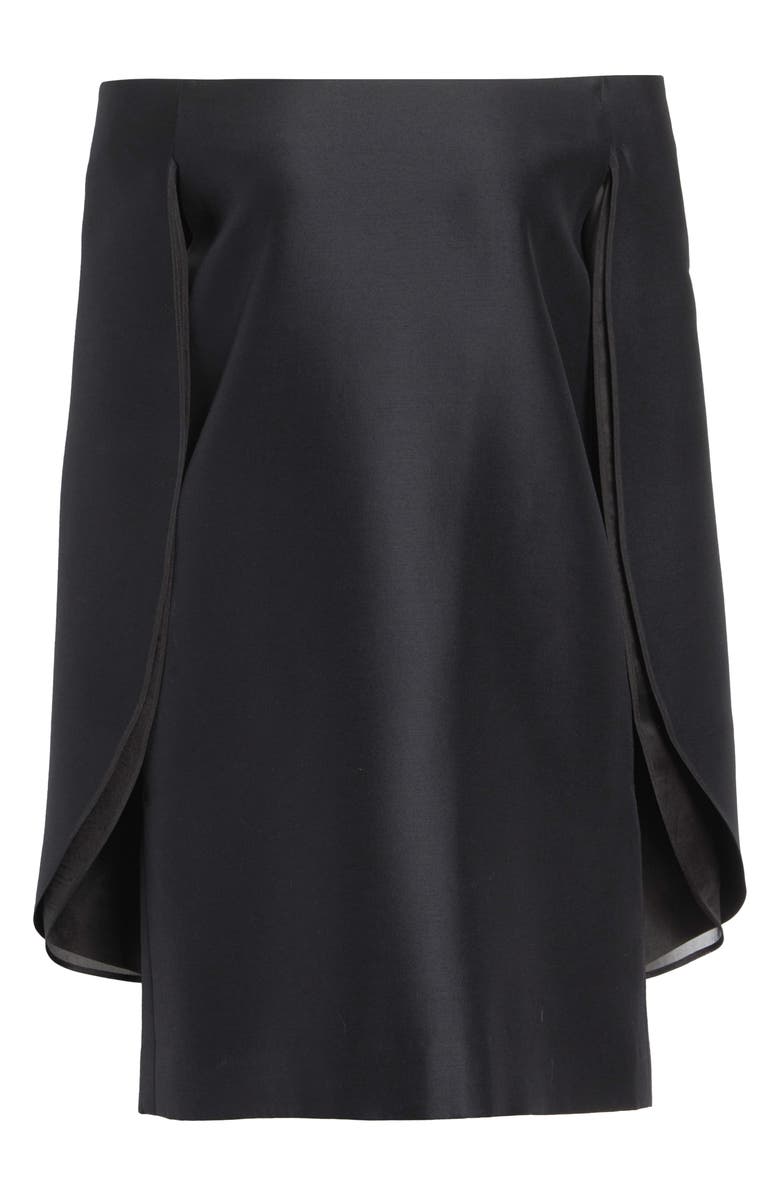 GIA STUDIOS Dove Wool & Silk Off the Shoulder Dress, Alternate, color, Black