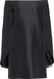 GIA STUDIOS Dove Wool & Silk Off the Shoulder Dress
