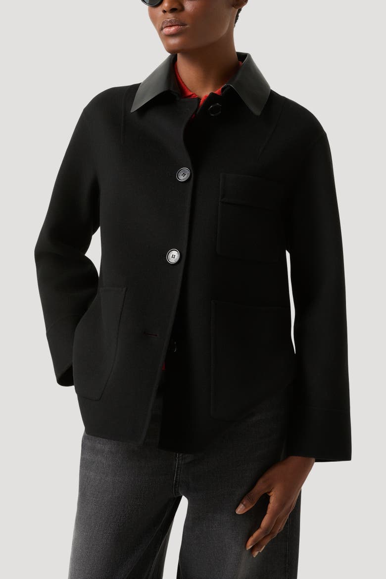 Doubleface Jacket Cassidy, Alternate, color, Black