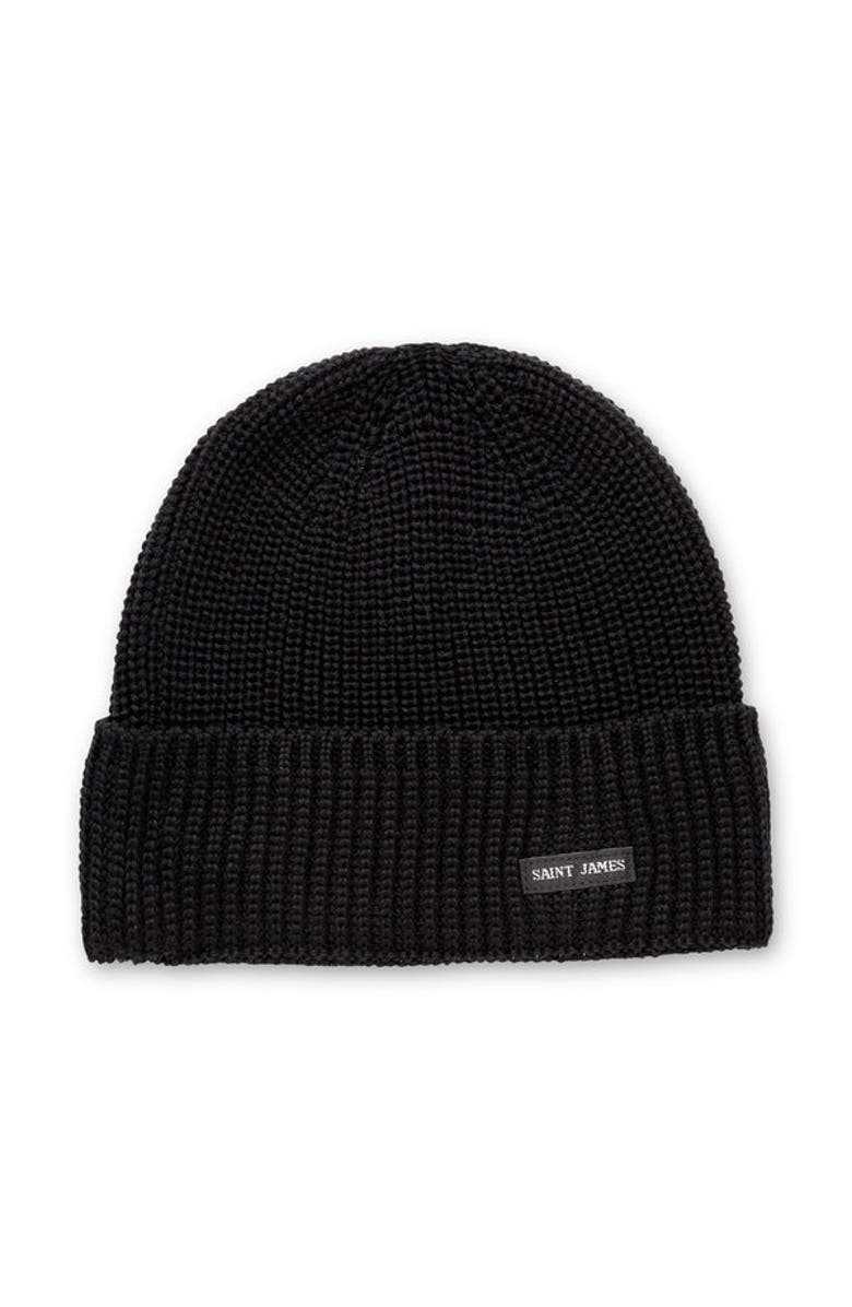 Saint James CANOT - Purl Knit Beanie, Main, color, Black