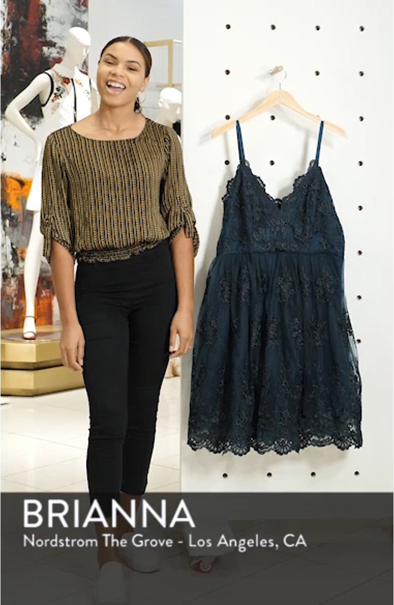 Embroidered Fit & Flare Dress, sales video thumbnail