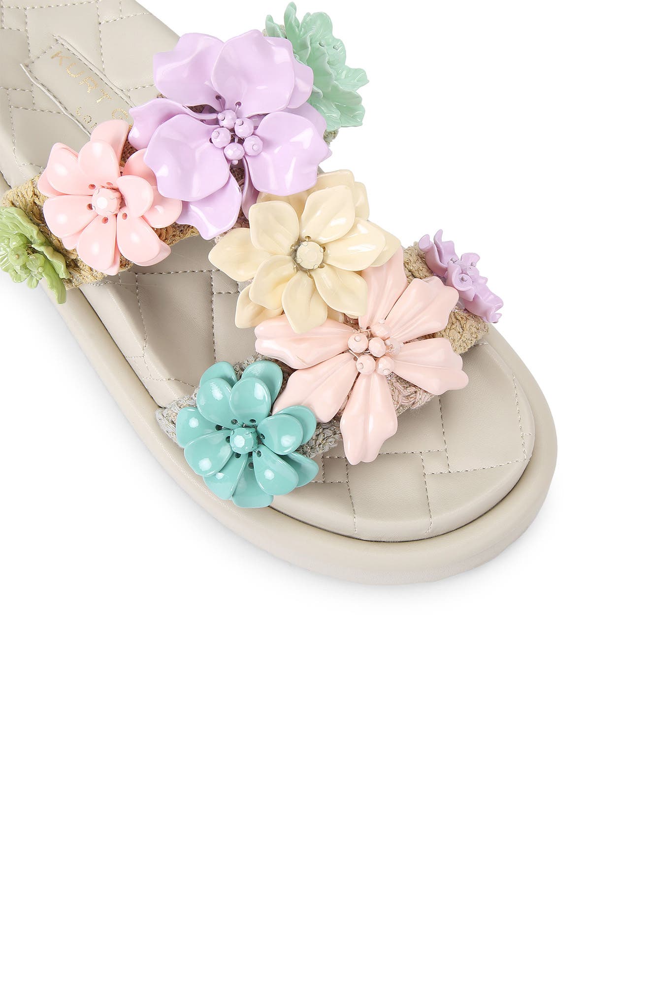 Kurt Geiger London Orson Flower Embellished Sandal, Alternate, color, 