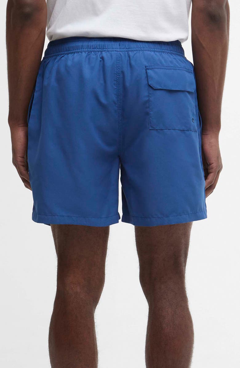 Barbour Staple Logo Embroidered Swim Trunks, Alternate, color, 
