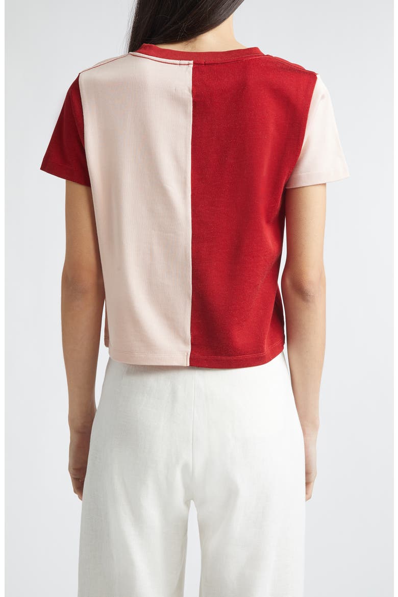Wonderland Colorblock T-Shirt, Alternate, color, RED PINK