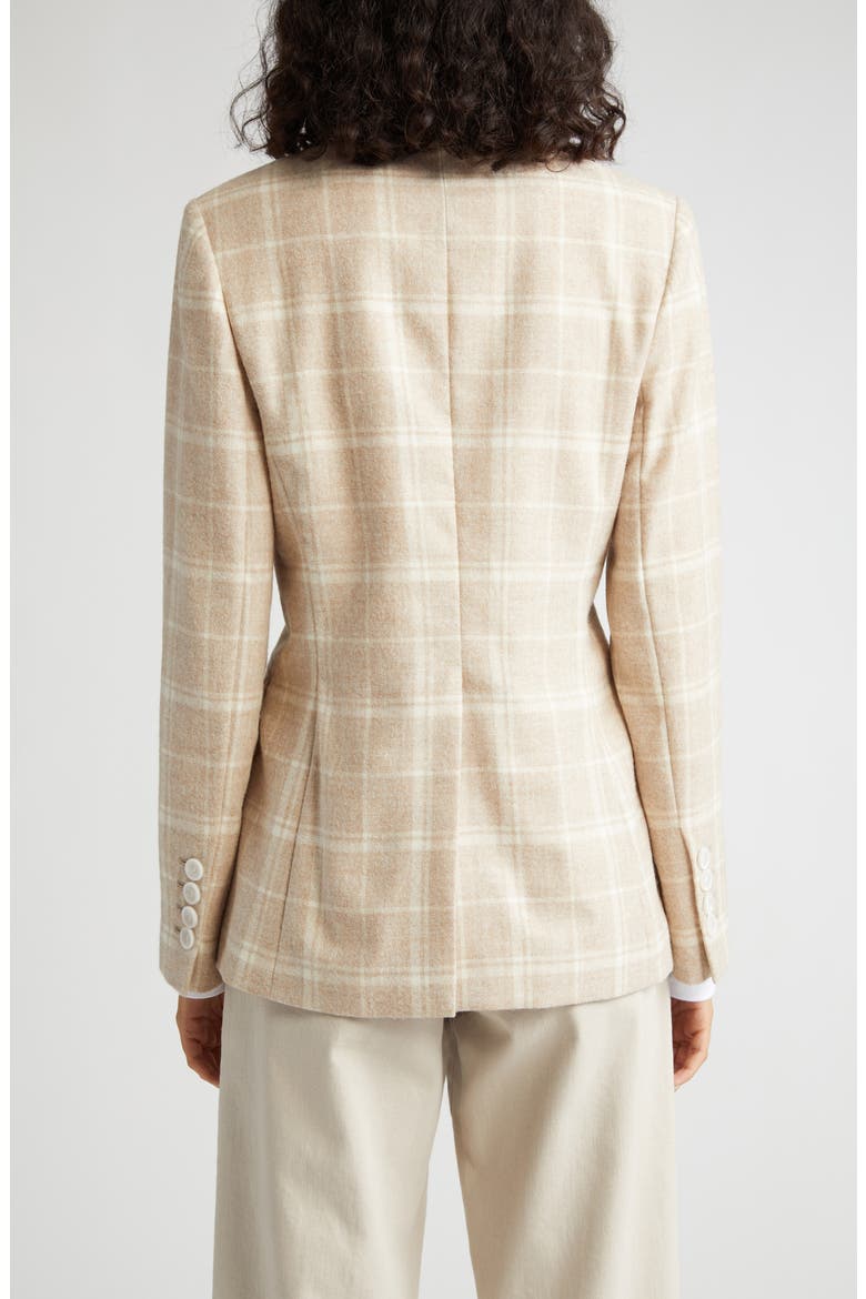 Plaid Wool Blend Blazer, Alternate, color, SABBIA