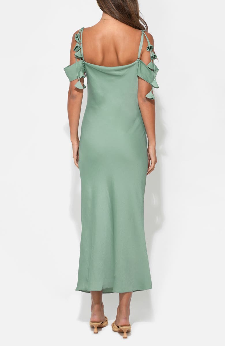 Adelyn Rae Alana Cold Shoulder Dress, Alternate, color, Sea Jade