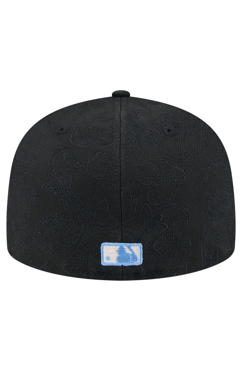 New Era Men's New Era Black Atlanta Braves Tonal Koi 59FIFTY Fitted Hat, Alternate, color, 