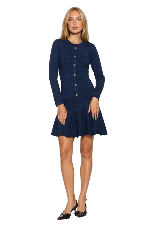 Finlo Crewneck Fit And Flare Flounce Dress